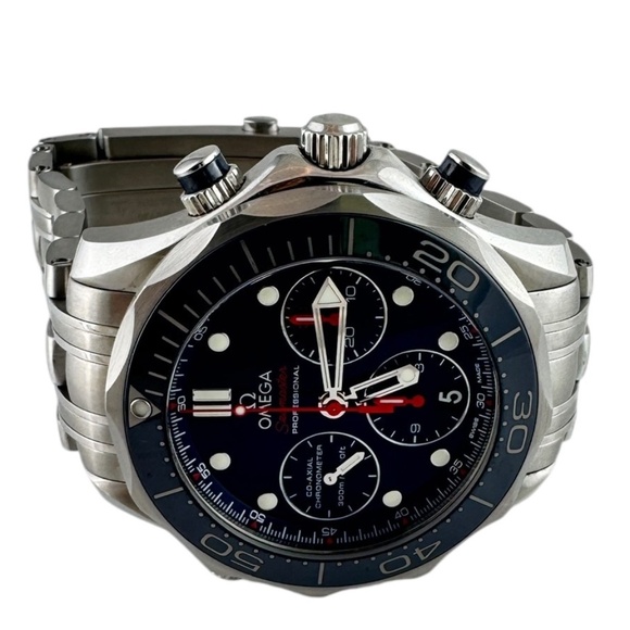 Omega Seamaster Diver 300m Chronograph Men's Watch Si14 Steel  #20307 - Picture 6 of 12